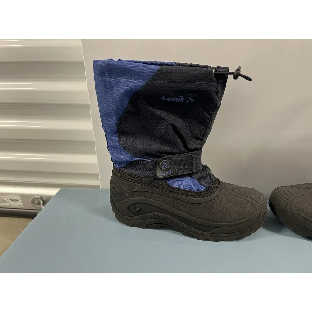 Kamik Snow Boots Snowfox Kids Size 3 Blue & Black